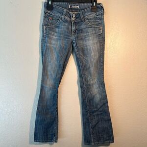 Hudson Jeans Blue Straight Leg Classic Jeans SZ 25 Blue Wash Mid Rise
